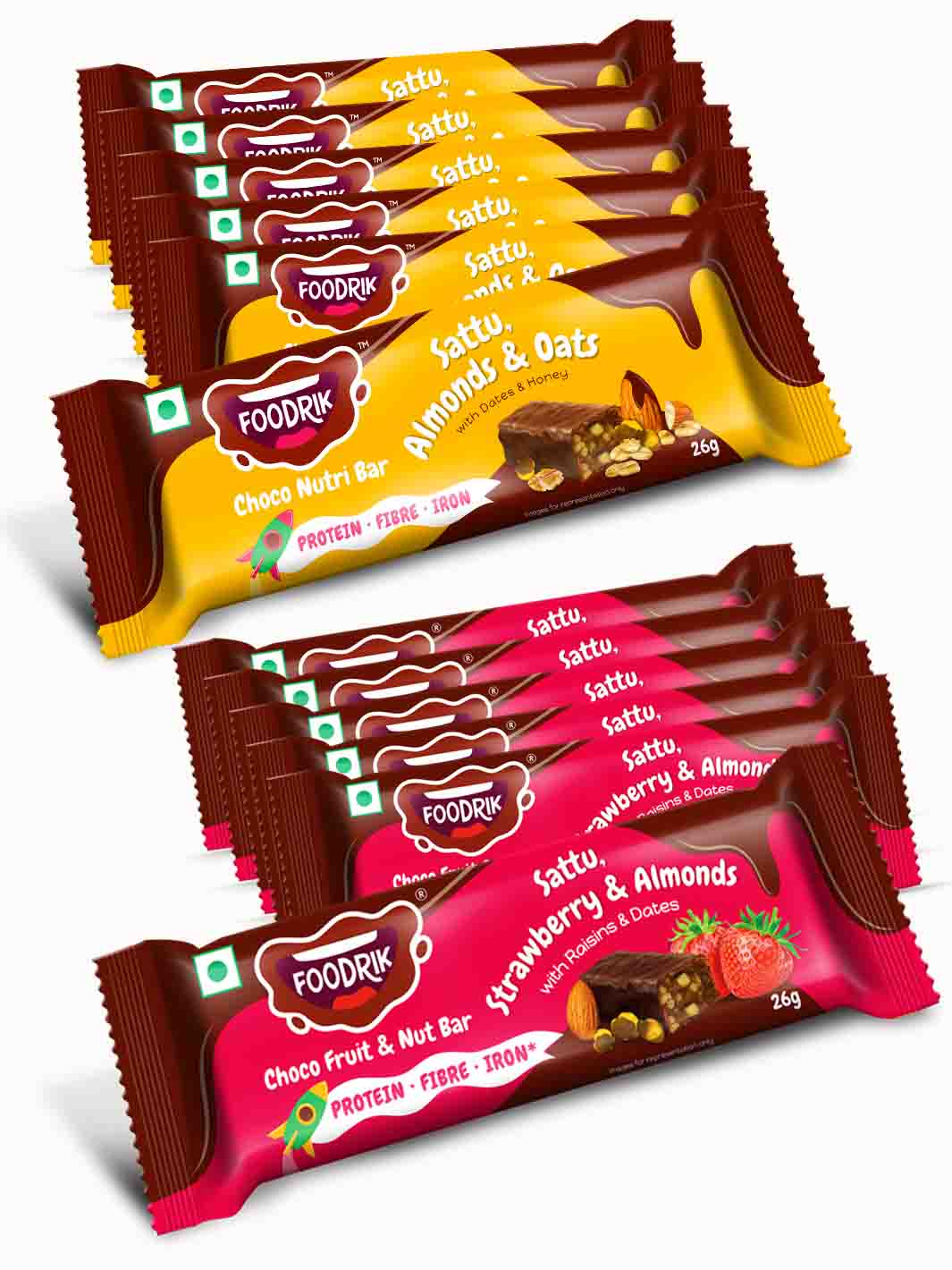 Combo 12 Bars Pack - Choco Nutri & Strawberry