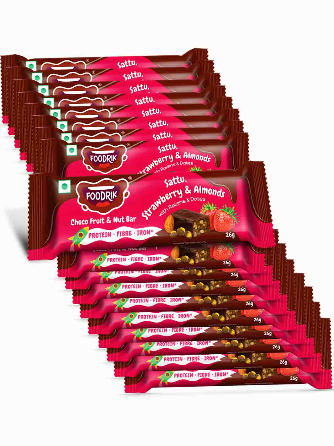 18 Bars Super Saver Pack - Choco Fruit & Nut Strawberry Bar