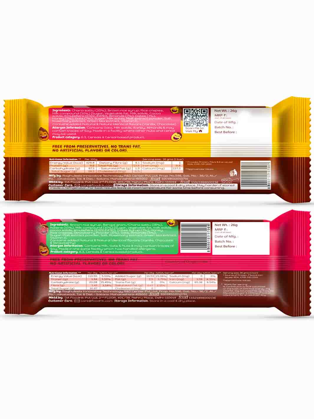 Combo 12 Bars Pack - Choco Nutri & Strawberry